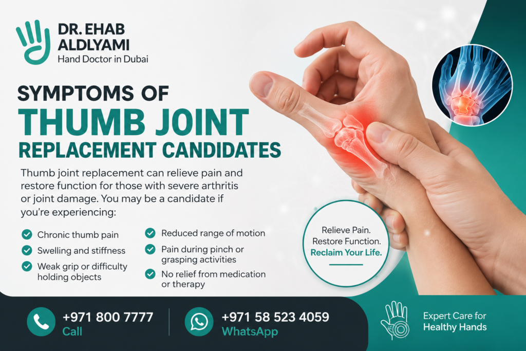 Thumb joint replacement: What it is, symptoms and treatment?