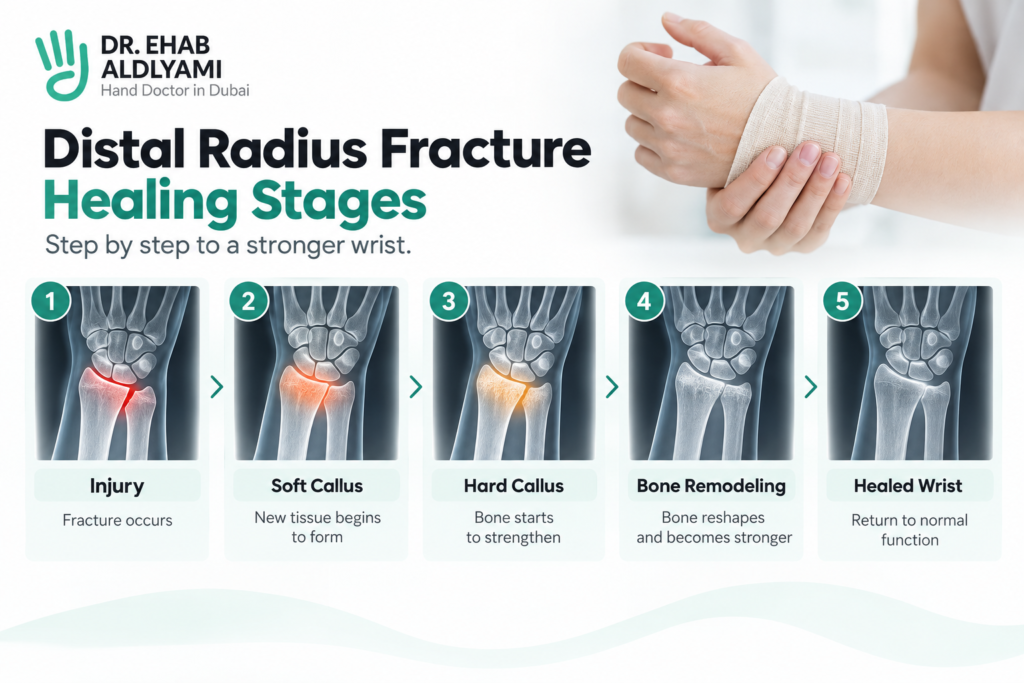 Distal radius fracture healing stages